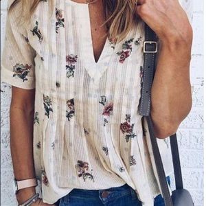 Floral White Top